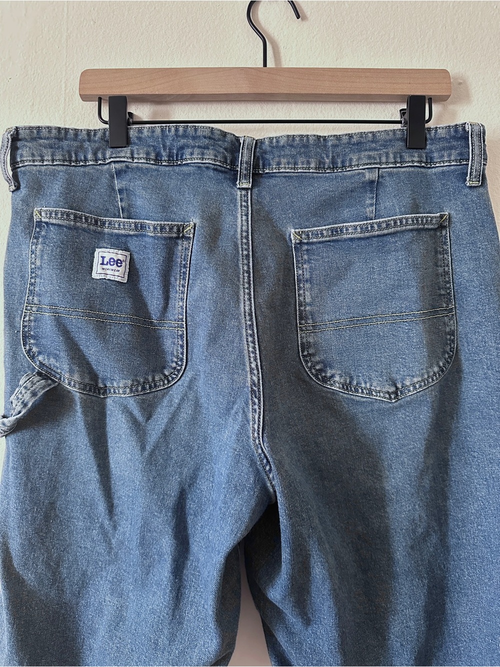 Lee Blue Workwear Denim Cropped Carpenter Jeans